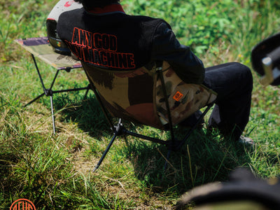 man sitting in a portable camp chair on the grass man sitting in a portable camp chair on the grass