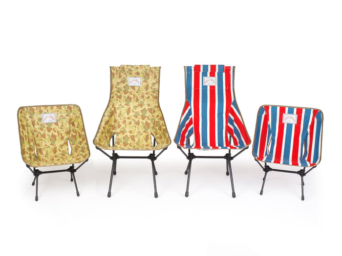 A collection of Helinox x Natal Design camp chair.