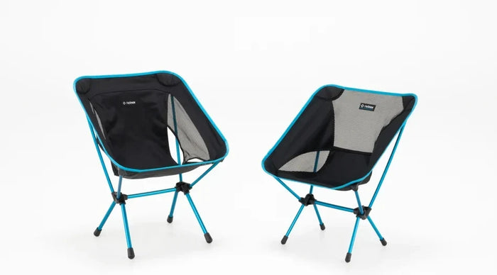 Helinox Chair One next to Chair One (re), compared side by side.