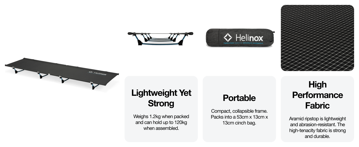 Helinox Lite Cot | Free Shipping & 5 Year Warranty Helinox Lite Cot | Free Shipping & 5 Year Warranty