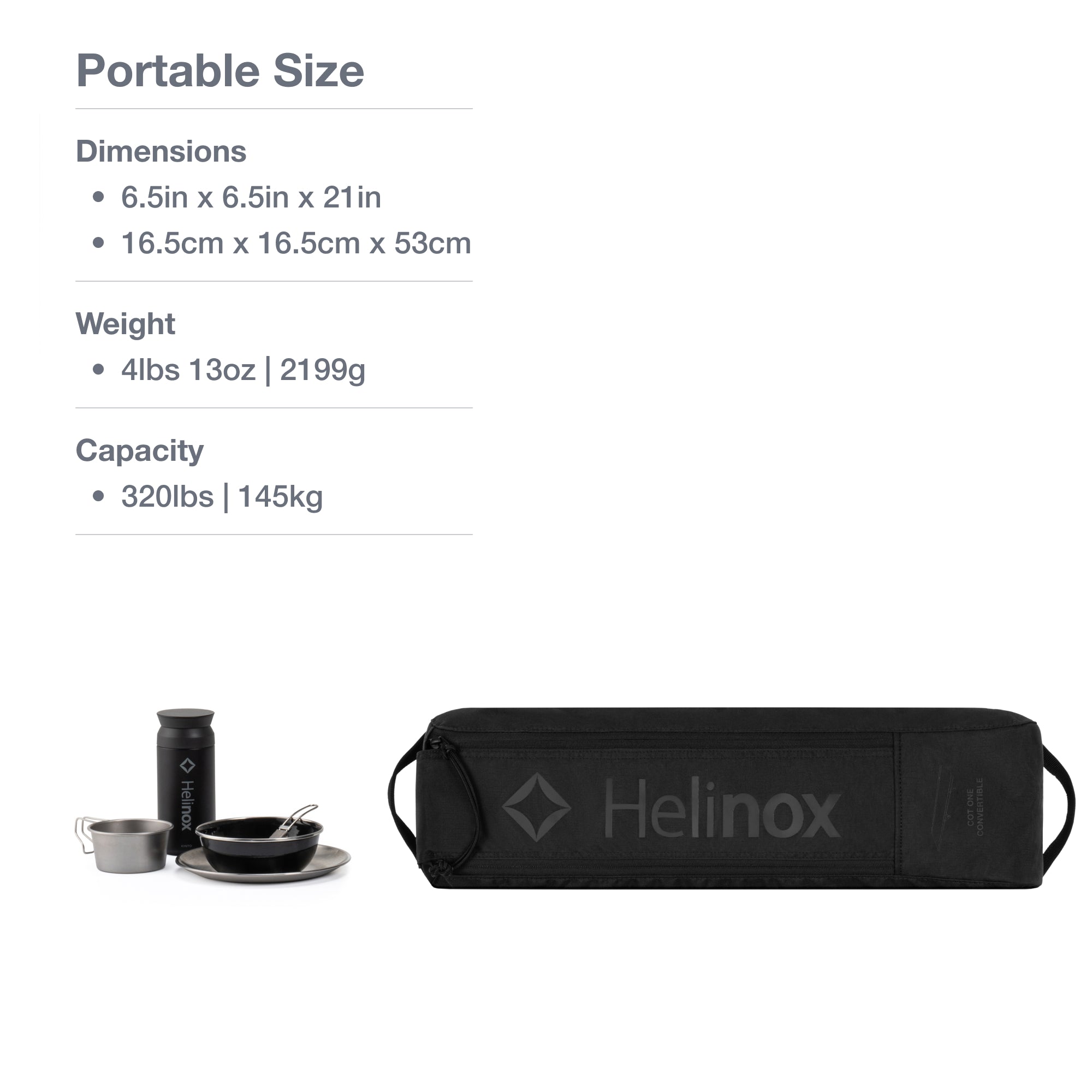 Helinox Cot One Convertible | Free Shipping & 5 Year Warranty