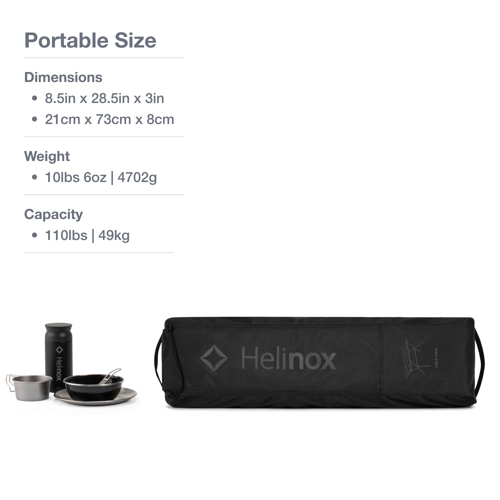 Helinox Table Four | Free Shipping & 5 Year Warranty